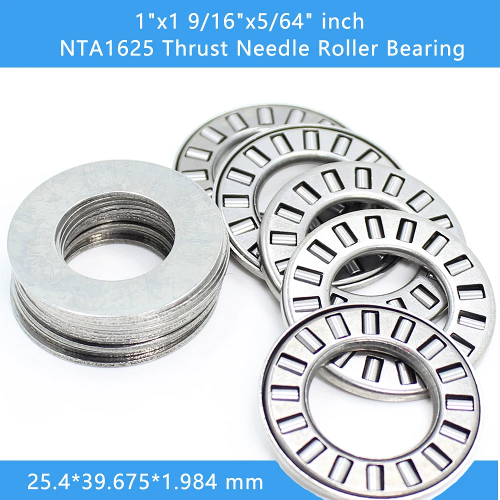 

NTA1625 + 2TRA Inch Thrust Needle Roller Bearing With Two TRA1625 Washers 25.4*39.675*1.984 mm ( 5 Pcs) TC1625 NTA 1625 Bearings