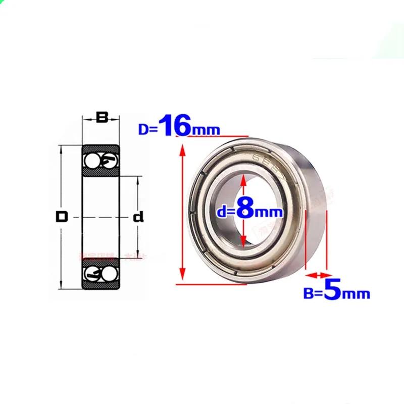 500pcs 688ZZ miniature ball bearing 688 688Z 688-2Z  8x16x5 L-1680HH deep groove ball bearings  8*16*5mm