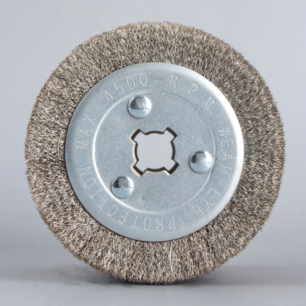 1 stück Edelstahl Draht Pinsel Rad Holz Öffnen Polieren Entgraten Rad für Elektrische Striping Maschine – Detail 3