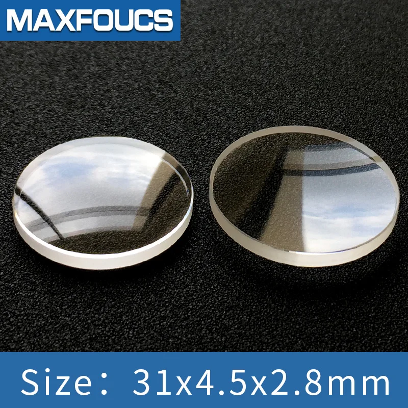 31*4.5*2.8mm Double Dome For Sea Urchin SUMO Landshark Sapphire Watch Glass With Blue AR Coating/Transparent