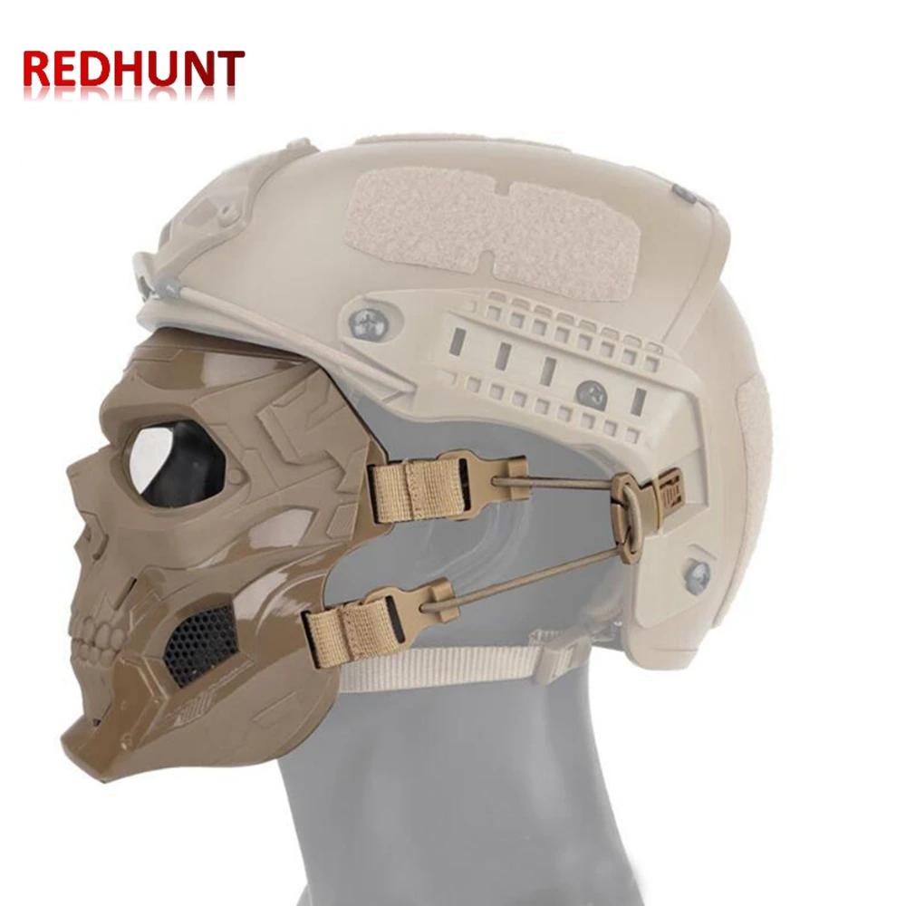 Airsoft Paintball Skull Skeleton Mask Tactical Full Face Mask with Eye Protection Helmet Mask FOR Paintball Game