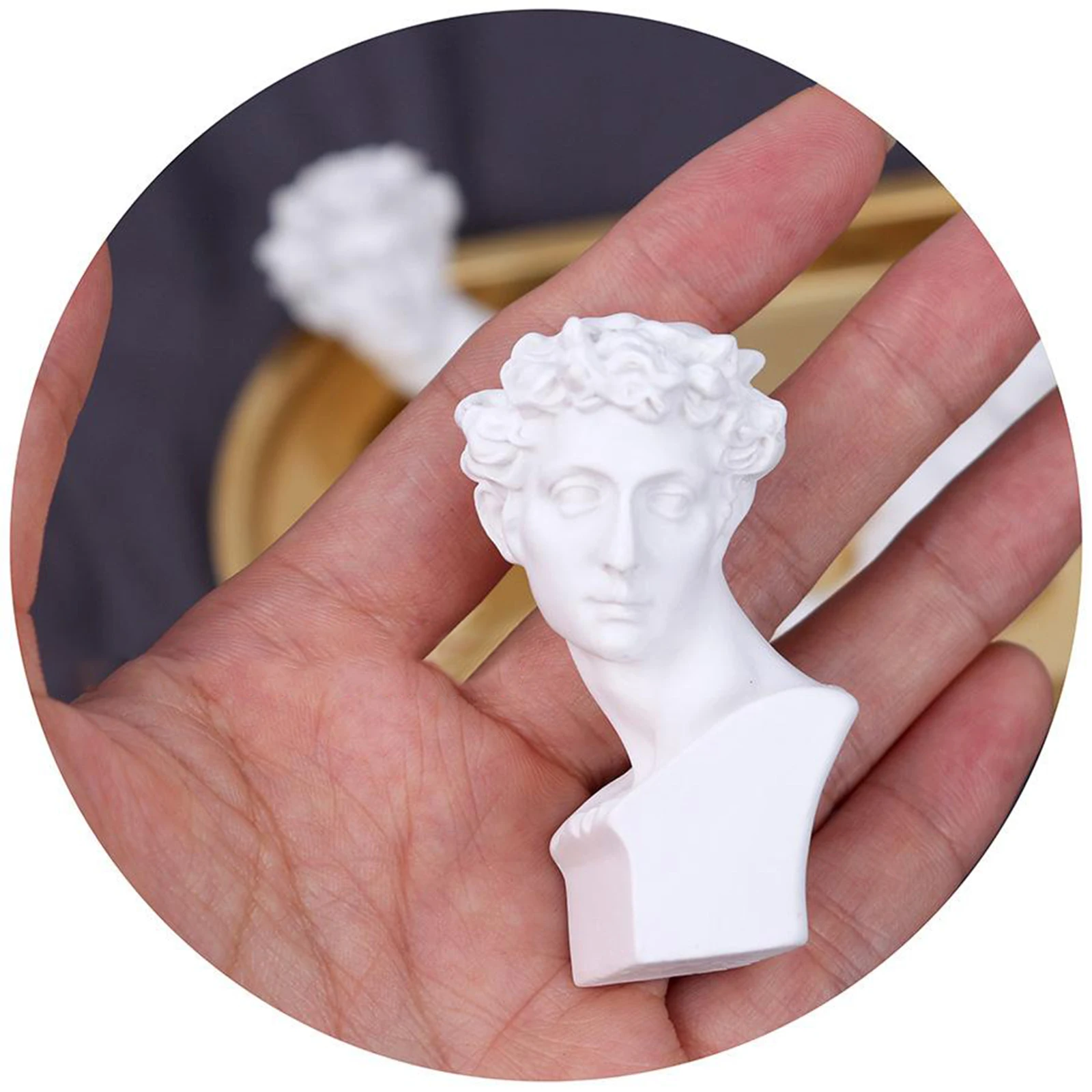 Greek Mythology Figurines Gypsum Portraits Bust Mini Gypsum Statue Drawing Practice Crafts Plaster Sculpture Nordic Home Decor