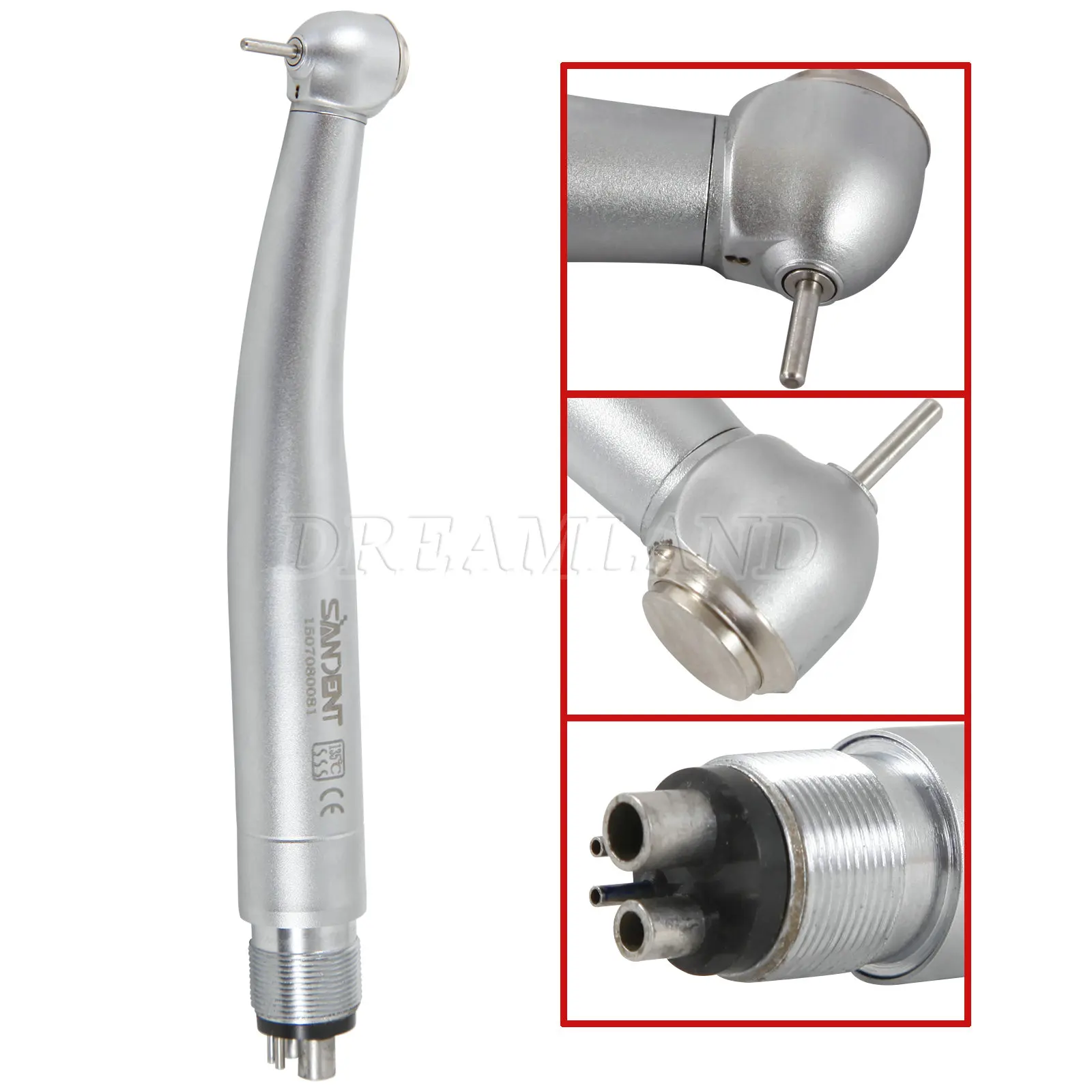 1-10Pcs Dental High Speed Handpiece Large Torque Head Air Turbine 4 Hole Single Water Spray fit Kavo