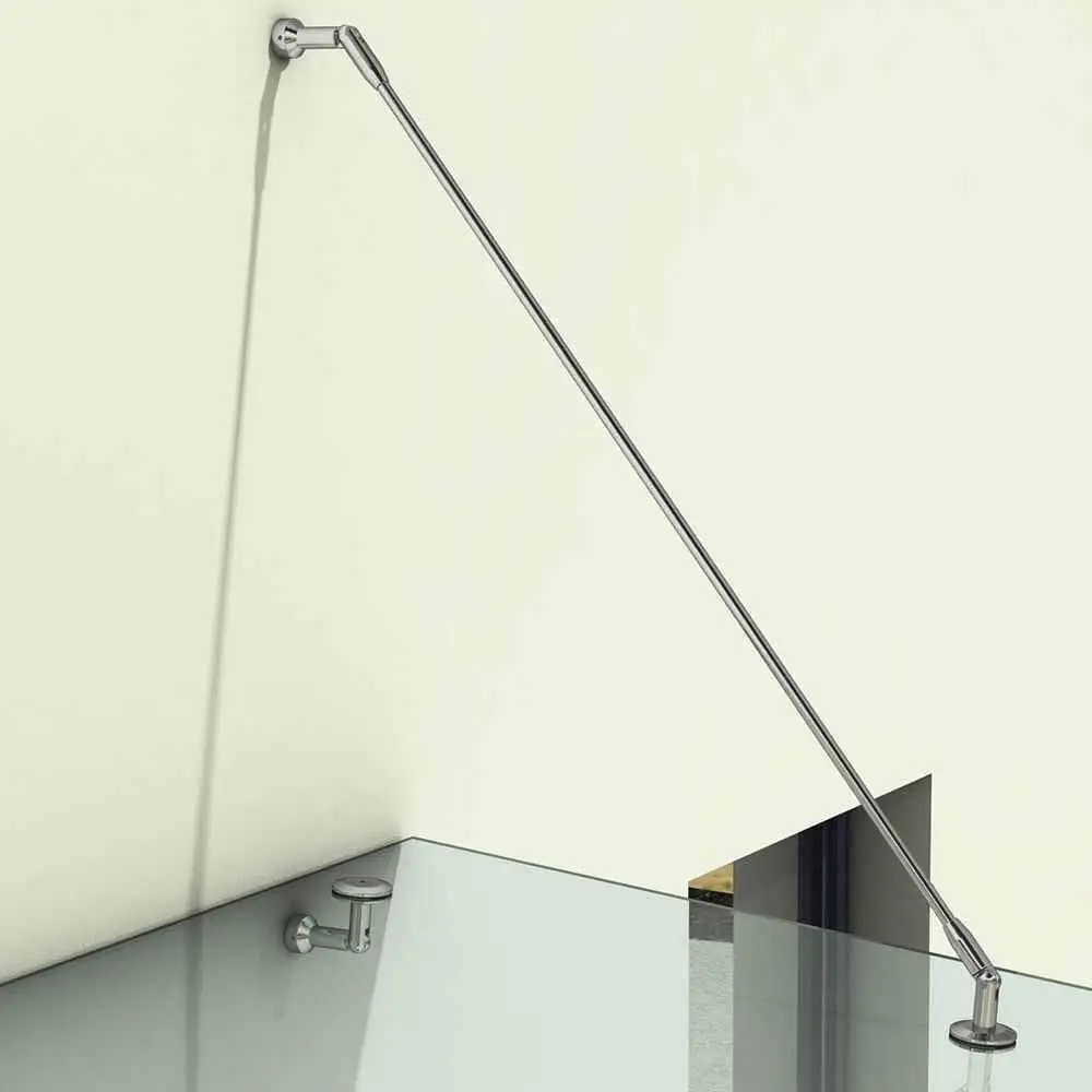 KINMADE Modern Tempered Glass Door Canopy Porch Awning Brackets Stainless Steel 304 (NO GLASS))