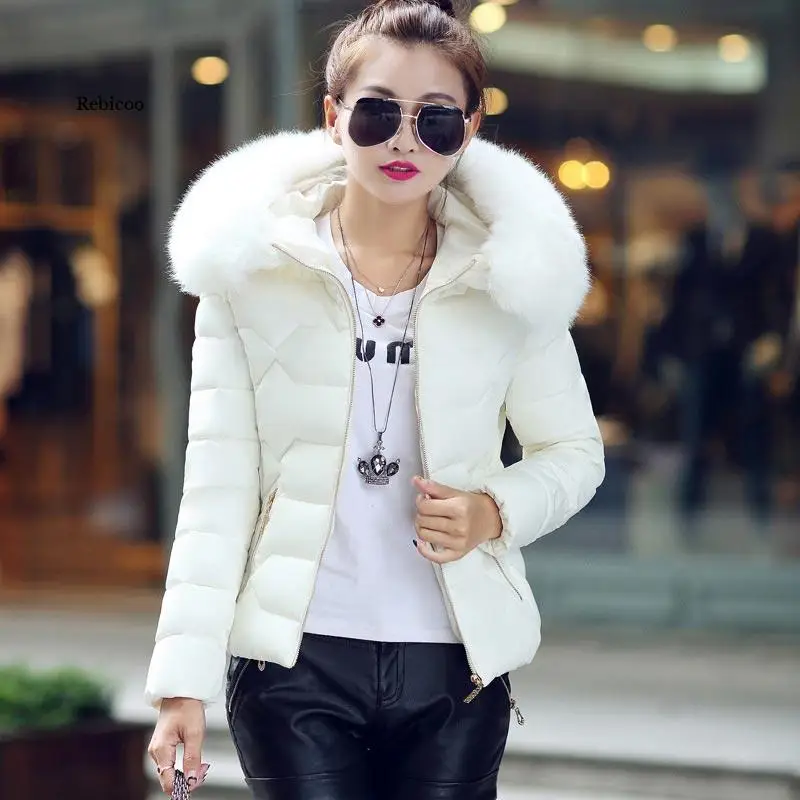 Down coats female winter jackets women parkas new fur collar hooded warm coat woman down jacket outerwears