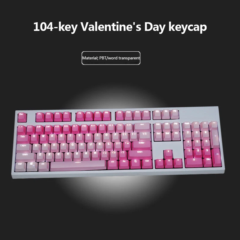 Word การเจาะย้อม Keycap 104PBT วัสดุโปร่งใส