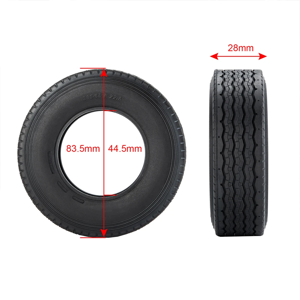 Axspeed 28Mm Breedte Rubber Banden Voorwiel Banden Voor 1/14 Tamiya Rc Trailer Tractor Truck Auto Upgrade Onderdelen