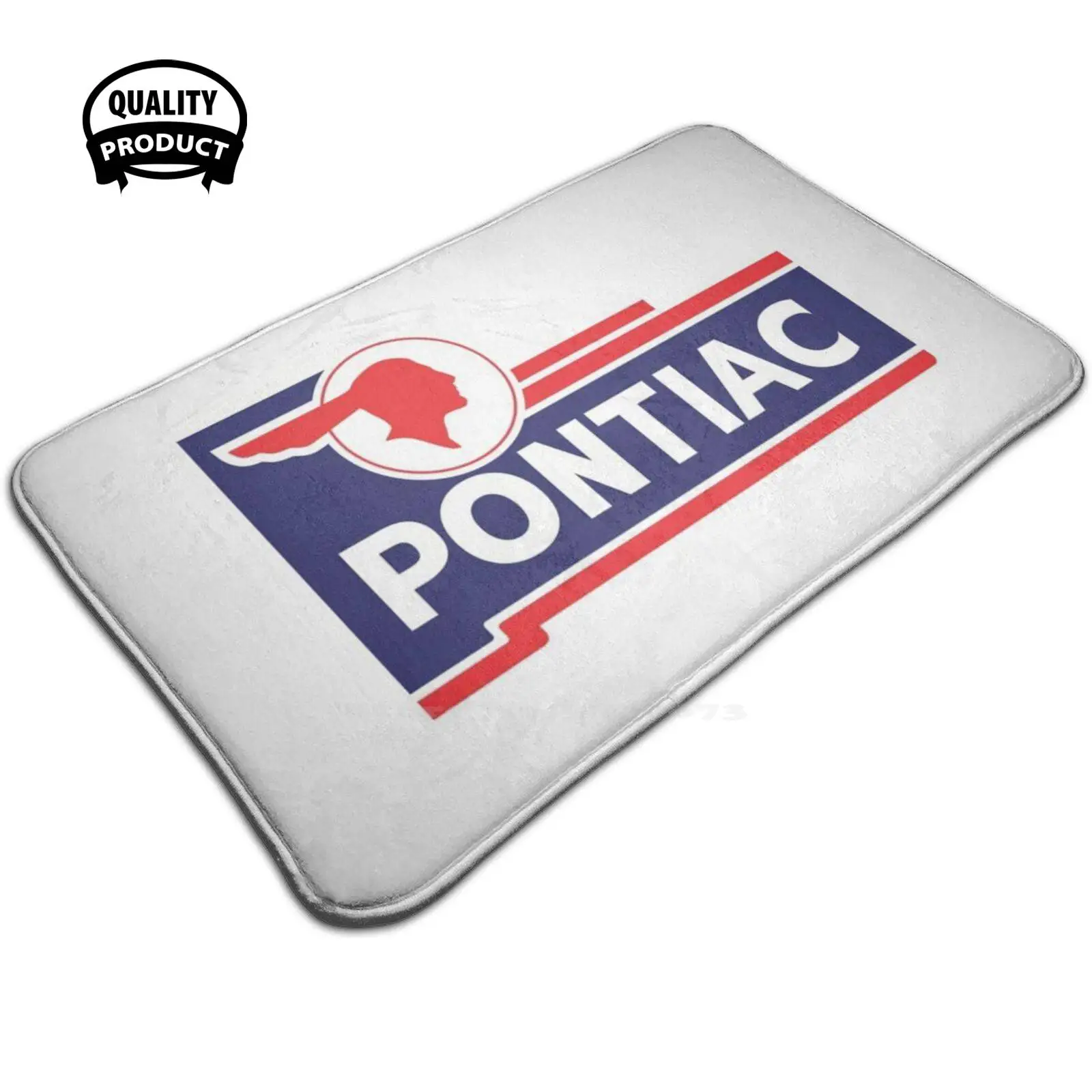 Retro Pontiac Dealership Sign 3D Household Goods Mat Rug Carpet Foot Pad Muscle Car Vintage Sign Pontiac Gto Firebird Catalina