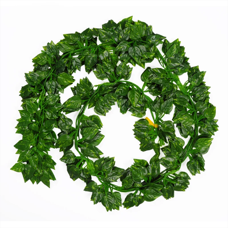 

2 Meters/Lot Green Leaf Vine Household Products Home Bathroom Decoration Wedding Bridal Accessories Clearance Artificial Plants