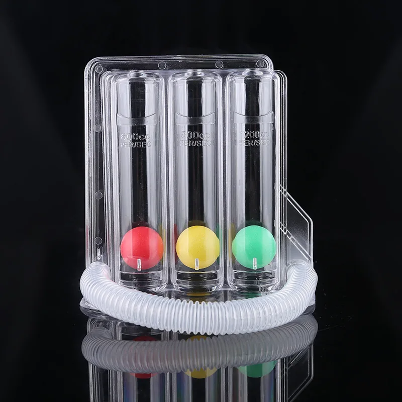 Home Three Ball Vital Capacity Breathing Trainer Incentive Spirometer Lung Inhalation Exerciser Rehabilitation Training Device