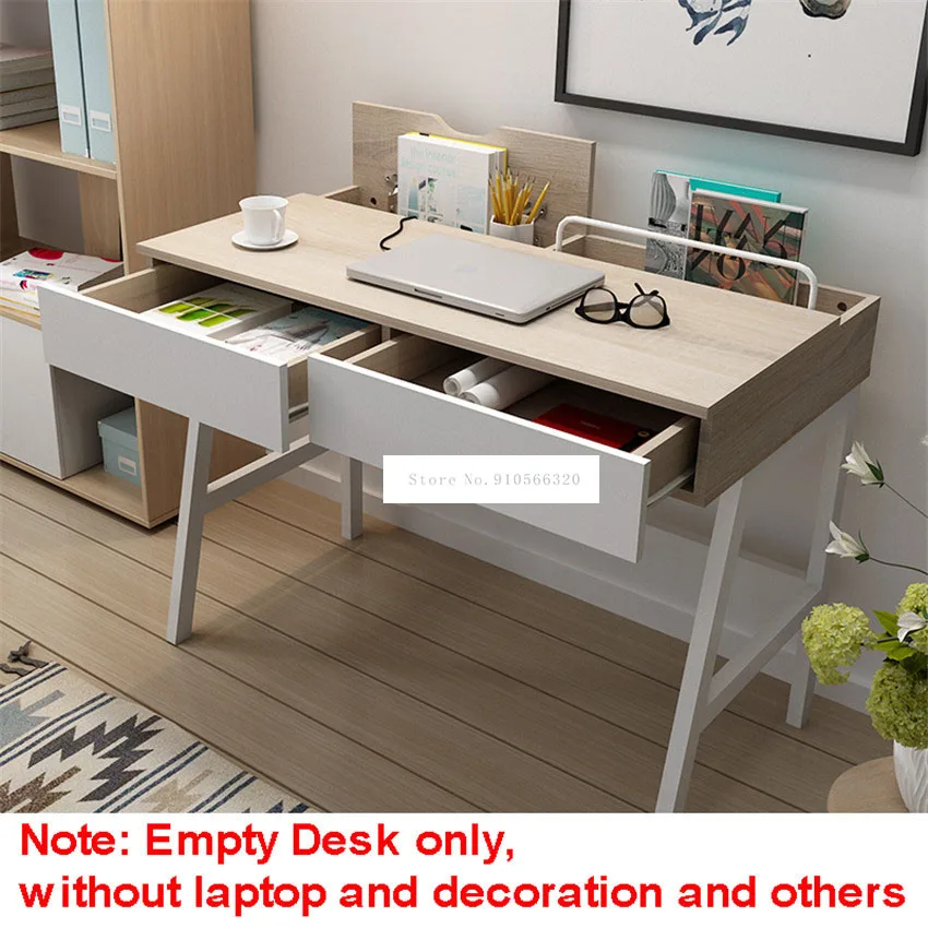 Escritorio de madera de 90cm de longitud para el hogar, mesa de ordenador, dormitorio, mesita de noche, escritorio de estudiante, mesa moderna, Lapdesk 12116