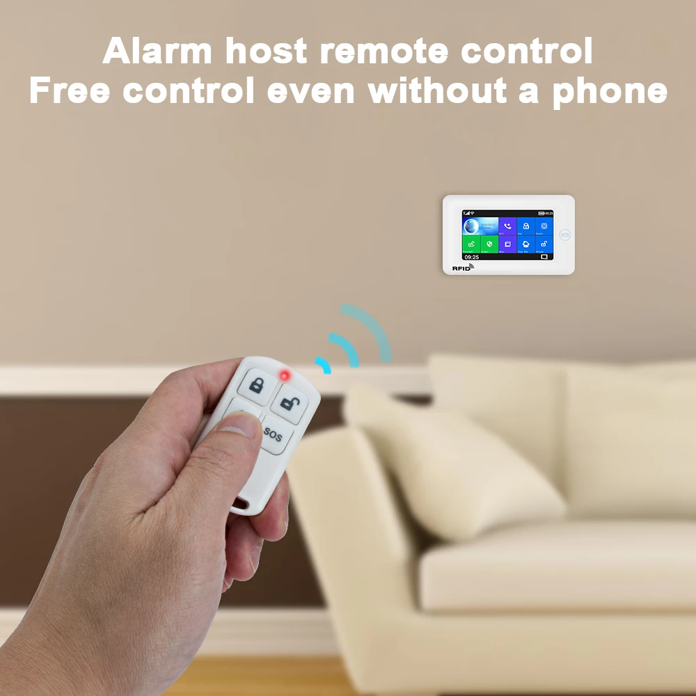 Wireless Remote Control High-Performance Portable 4 Buttons Keychain For WIFI GSM Home Security Alarm System 433MHz