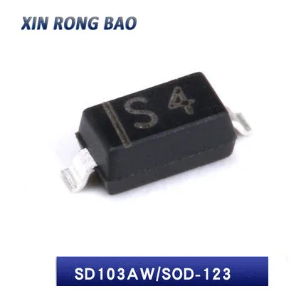 100pcs 1N5819W SOD-123 1206 SMD schottky diode 1N5819 (Marking S4) SD103AW
