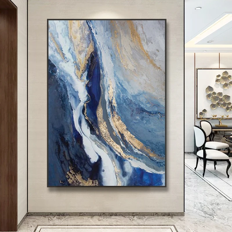 

Hand-painted Custom Oil Painting Clouds Mood Sharply Entrance Hallway Living Room Decorative Painting Abstract wall art canvas