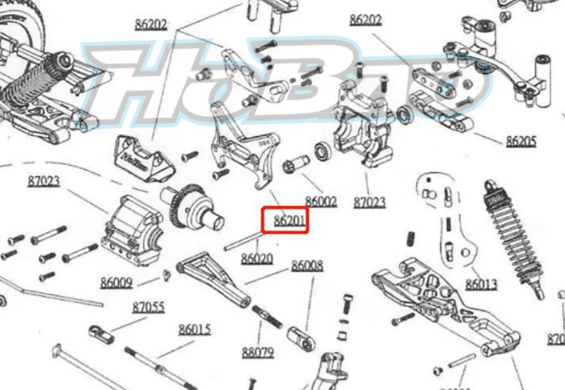 Original OFNA/HOBAO RACING 86201 CNC Front Wall Panel For HYPER 1/8 ST PRO TUGGY