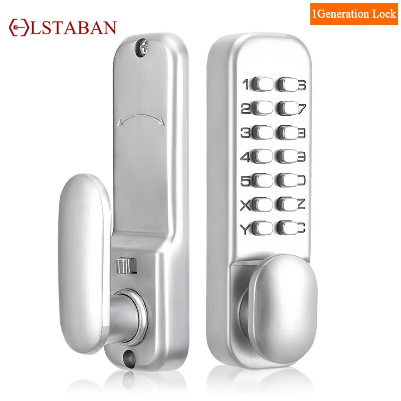 LSTABAN Mechanical Digital Push Button Keyless Code Door Lock Combination Hardware Set Waterproof and Rustproof Dropshipping