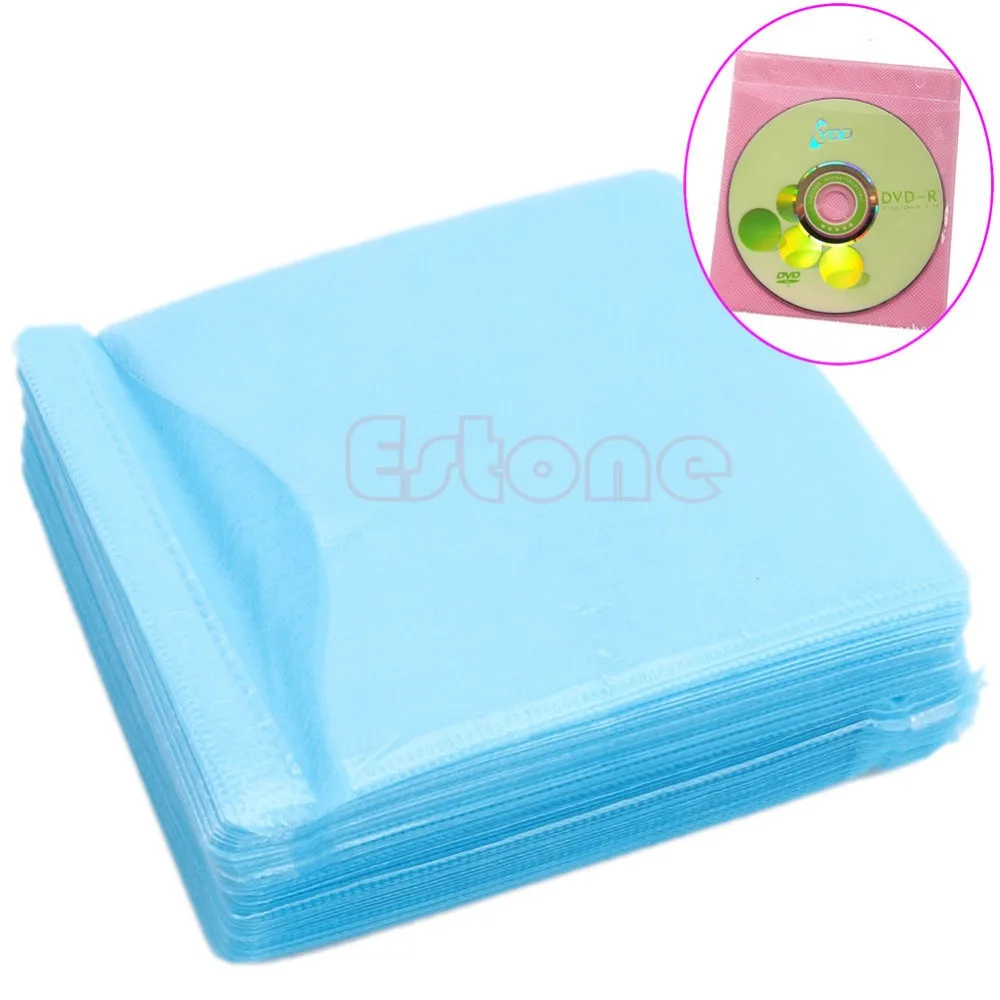 100PC/Set DVD Disc Double Side Cover Storage Case Bag Sleeve Envelope Holder