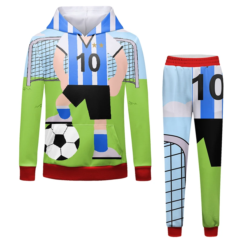 

Cody Lundin Autumn Winter Anime Children O-neck of Sweater Sublimation Children's Hoodie Boys Set Hooded Long Pants