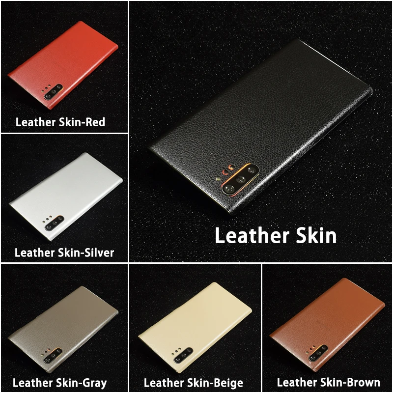 3D Carbon Fiber /Leather/ Wood Skins Phone Back Sticker For SAMSUNG Galaxy Note 10 Plus Note 10 A60 A80 2019 Clear Matte Sticker