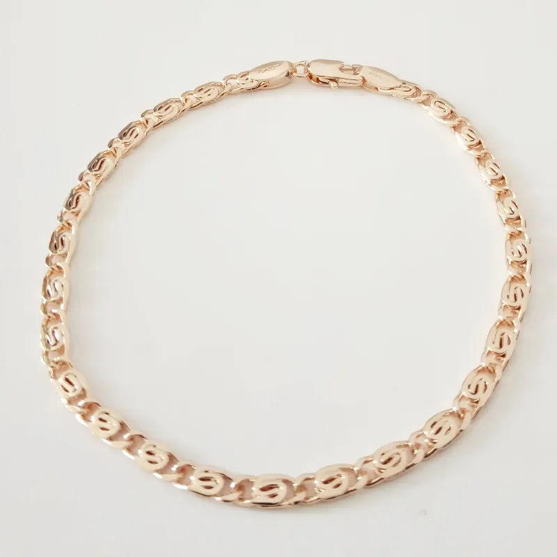 New Trendy Bracelet 585 Rose Gold Color Jewelry 19CM Long Bracelet Copper Gold Color Wide Cuff Women Bracelets