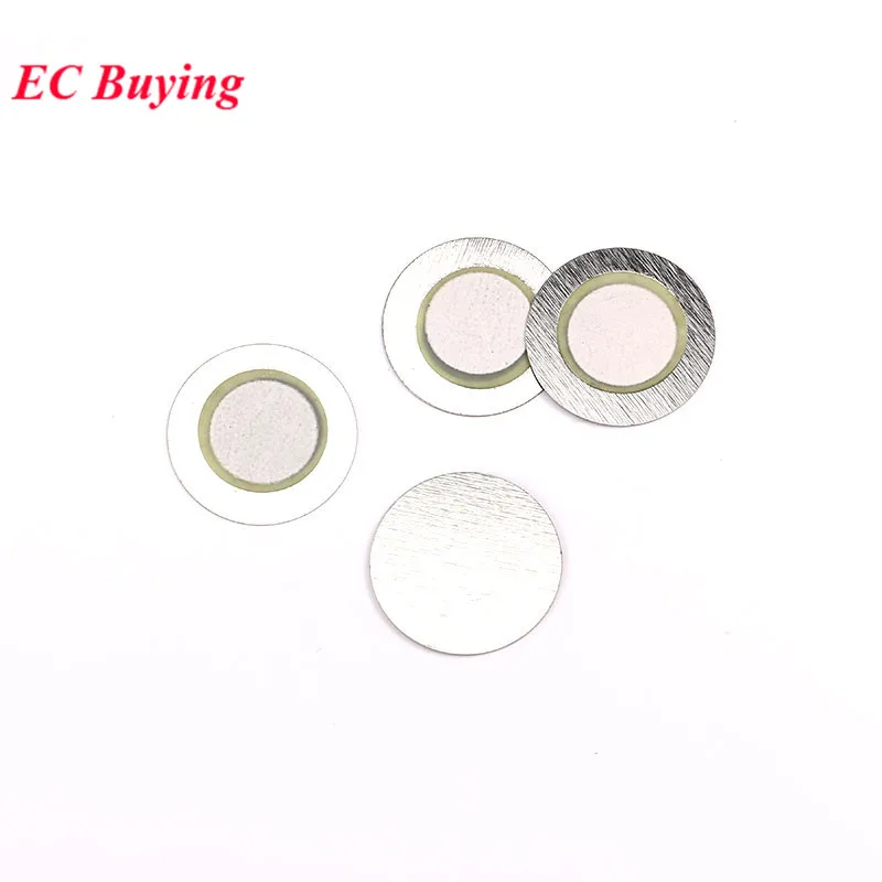 100pcs 12mm 20mm 27mm Thickness 0.33mm Iron Copper Piezo Disc for Buzzer Pressure Sensor Speaker DIY Electronic For Arduino
