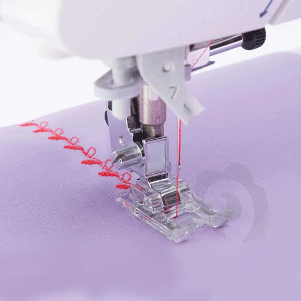 5mm Multifunction Clear Open Toe Satin Stitch Presser Foot For All Low Shank Snap-on Sewing Machine Accessories AA7164
