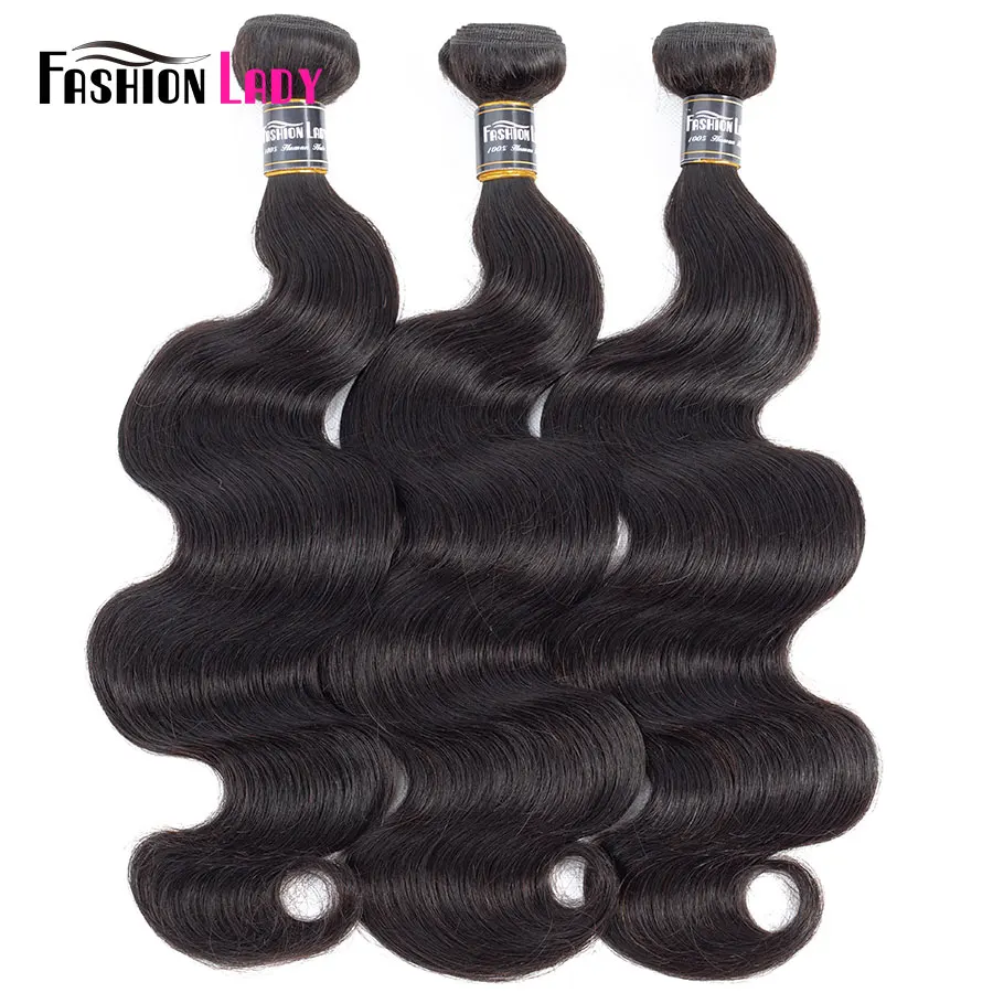 

Fashion Lady Pre-Colored Peruvian Hair Bundles Body Wave Bundles Natural Color 1b Human Hair Extensions 2/3/4 Bundle Non-remy