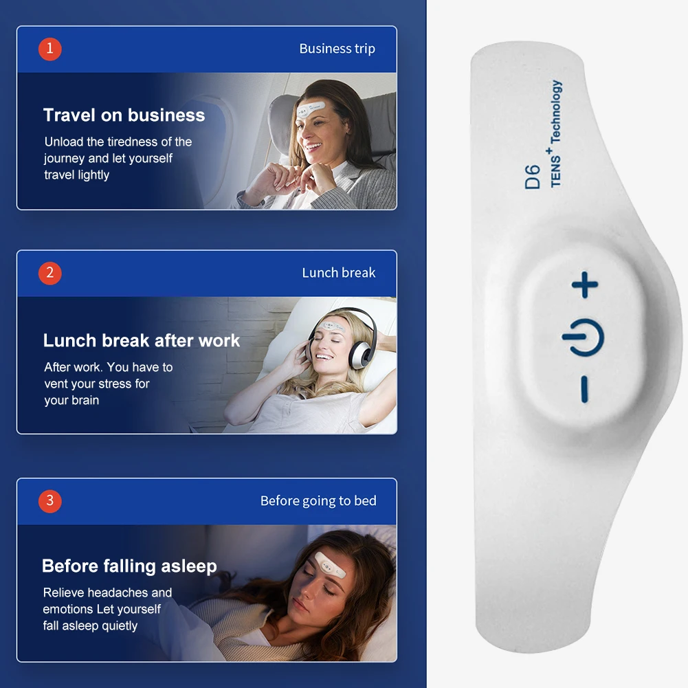 Insomnia Sleep Instrument Battery TENS Microcurrent Sleep Aid for Depression Migraine Head Massager Biological Clock Regulation