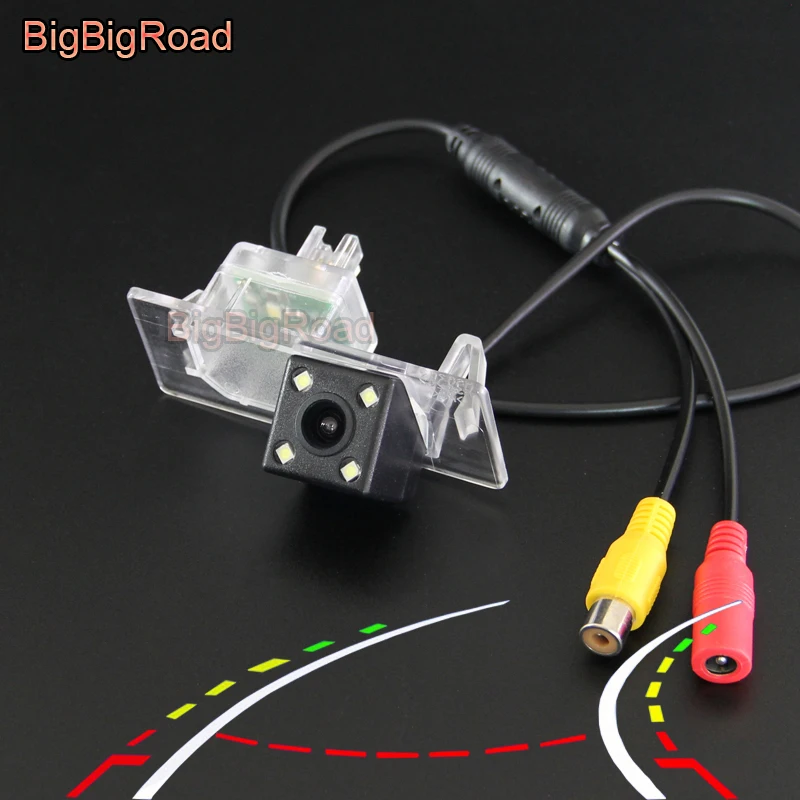 BigBigRoad Car Intelligent Dynamic Trajectory Tracks Parking Rear View  CCD Camera For Volkswagen Transporter Caravelle Multivan