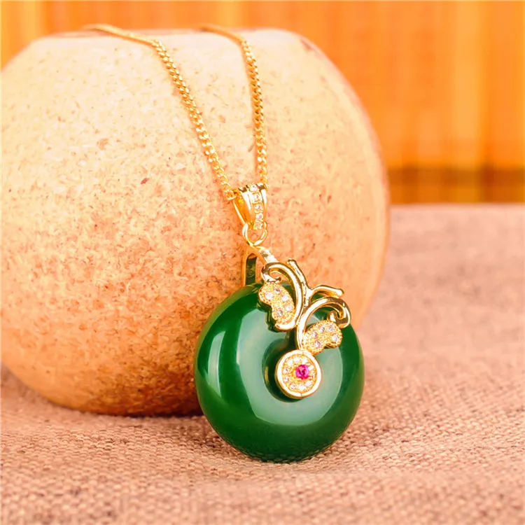 

925 silver wrapped jade Xinjiang Hetian jade Jasper safety clasp pendant Kunlun lanolin jade safety clasp