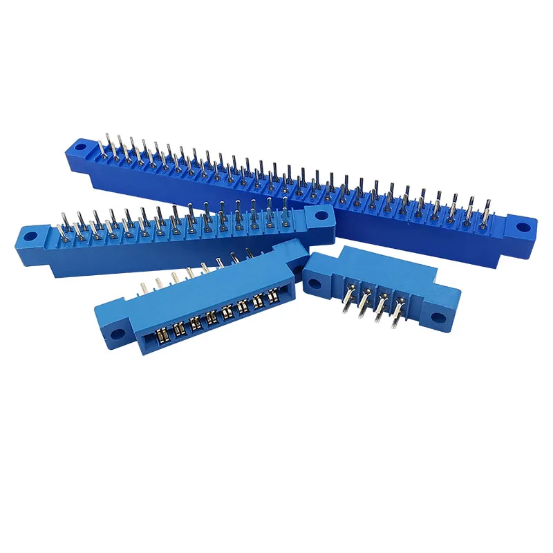 2Pcs 805 Series Strip 3.96mm Pitch 8/12/20/24/30/36/44/56/72Pin Card Edge Slot Connectors PCB Socket Blue