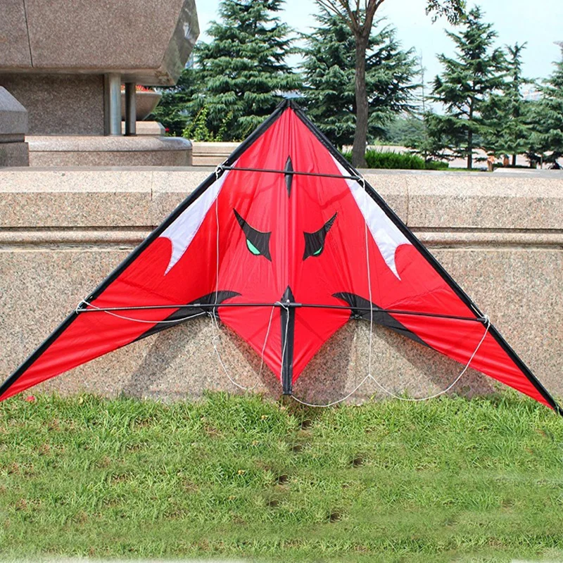Cerf-volant Triangle avec poignée et ligne, sport de plein air amusant, nouveau, 72 pouces, double ligne