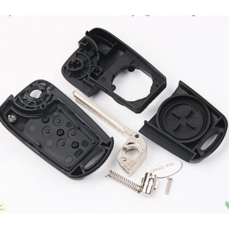 3 stks 3 Knop Flip Opvouwbare Auto Afstandsbediening Case Fob Voor Kia Picanto 3 Rio K2 K5 Cerato Ceed Soul spanning Voor Hyndai IX35 Sleutel Shell