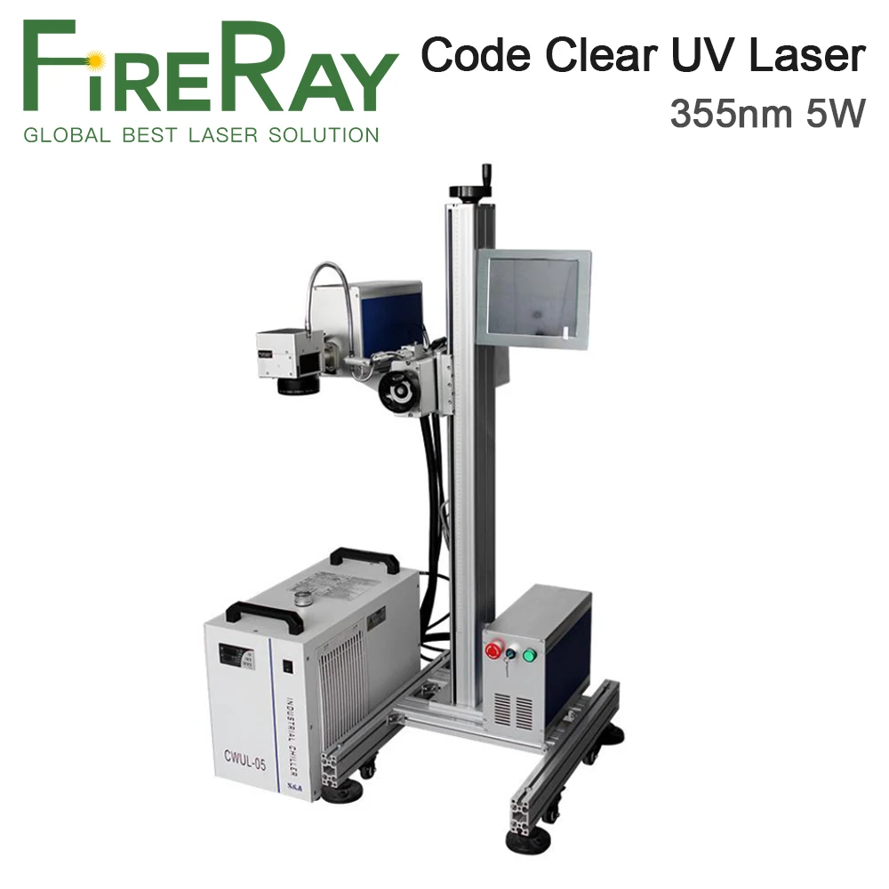 FireRay 355nm Code Clear UV Laser Machine 5W Water Cooling