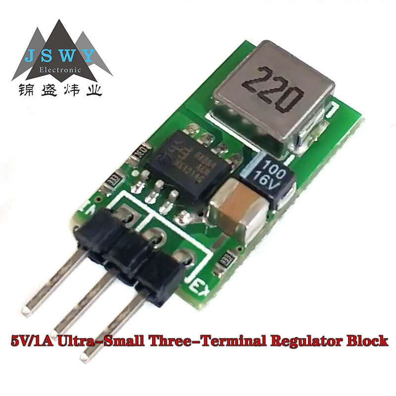 arduino nano 5V/1A Ultra-small Three-terminal Regulator Block Template Instead of LM7805 5.5~32V Input High efficiency Low Heat