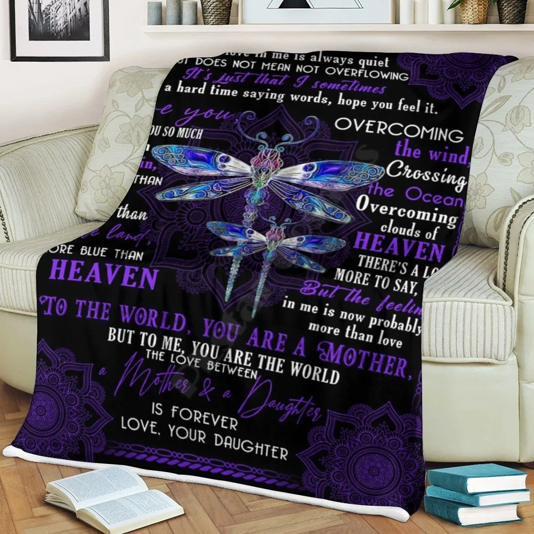 

A Mother And Daughter Fleece Blanket 3D All Over printed Wearable Blanket Adults For Kids Warm Sherpa Blanket 02