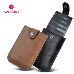 Hot Unisex Anti-theft RFID etui na karty kredytowe człowiek luksusowy wyciągnięty karta z motywem uchwyt dla kobiet posiadacz karty portfel skórzany CardCover