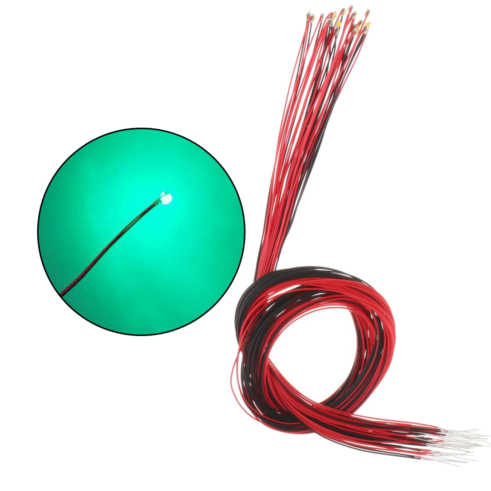 10/20pcs 0805 Pre Wired SMD LED Light Emitting Diode Micro Litz Length 11.8 Inch Electronic Component Model Wired LED Lights