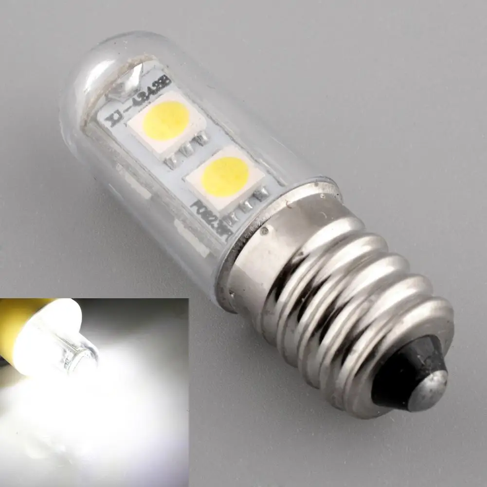 E14 220V/1W 7LED 5050SMD Bright White Home Refrigerator Corn Light Durable Bulb