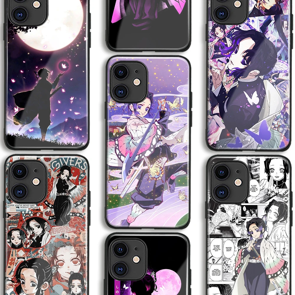 Shinobu Kocho Manga Phone Case Shockproof Glass Protective Shell for iPhone 16 15 14 11 Pro Max 7 8 15 16 Plus 12 13 Mini Xr Xs