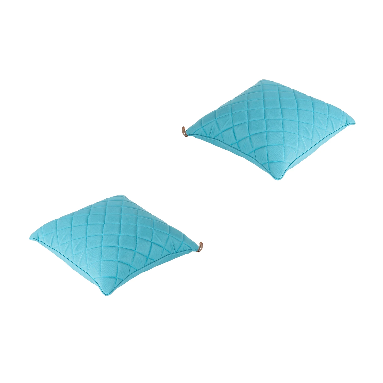 2 Pack outdoor decorative cushions turquoise, size 40x40x15 cm, water repellent, removable, outdoor cushions, garden cushion, outdoor pillows, chair and armchair cushions