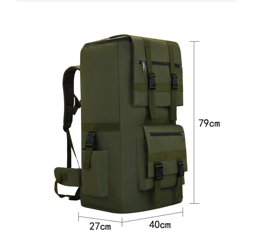 120L Männer Wandern Tasche Camping Rucksack Große Outdoor Klettern Trekking Reise Taktische Taschen Gepäck Tasche Schulter – Detail 9