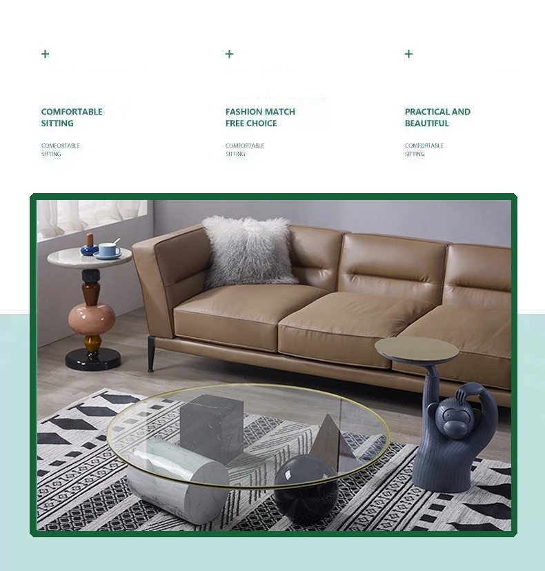 Nordische Möbel, Teetische mit Geometrie, Wohnzimmer-Sofa-Beistelltisch, Zuckerkürbis-Couchtisch, Nachttisch, runder Schreibtisch, individuell gestaltet – Detail 12