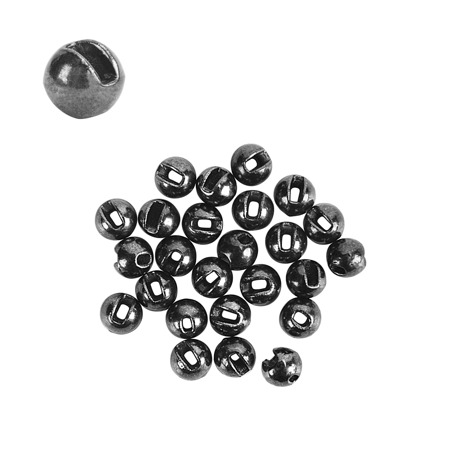 SF 25PCS Nickel Slotted Tungsten Beads1.5/2.0/2.5/2.8/3.3/3.8/4.0/4.6mm for Fly Tying Fly Tying Materials