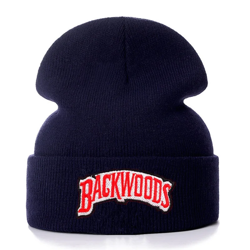 BACKWOODS Cotton Casual Beanies for Men Women Knitted Winter Hat Solid Color Hip-hop Skullies Hat Unisex Cap