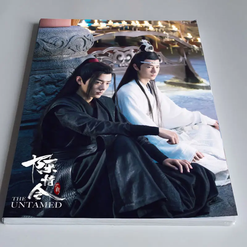 الجامح تشن تشينغلينغ وي Wuxian Lan Wangji Xiao Zhan Wang Yibo Photobook Lyric Copybook ألبوم الصور جمع كتاب فني