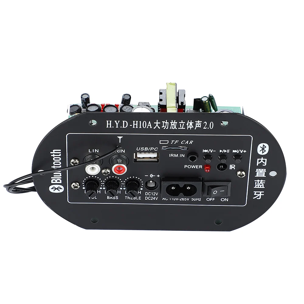 AIYIMA Bluetooth 5.0 Amplifier 220V 12V 24V Stereo Sound Amplifier Car Home Amplificador AMP TF USB Decoder For 6-10 Inch Woofer