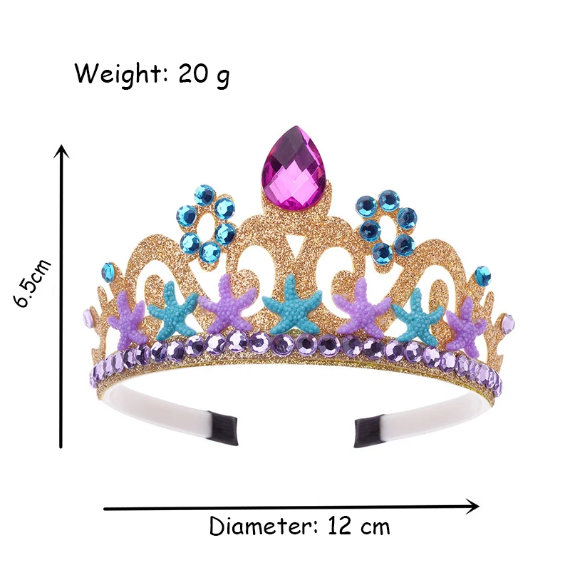 Sparkling MulticolorCrystal Children\'s Crown With Rhinestone Headband Princess New Headwear Party Hair Accessories Headban