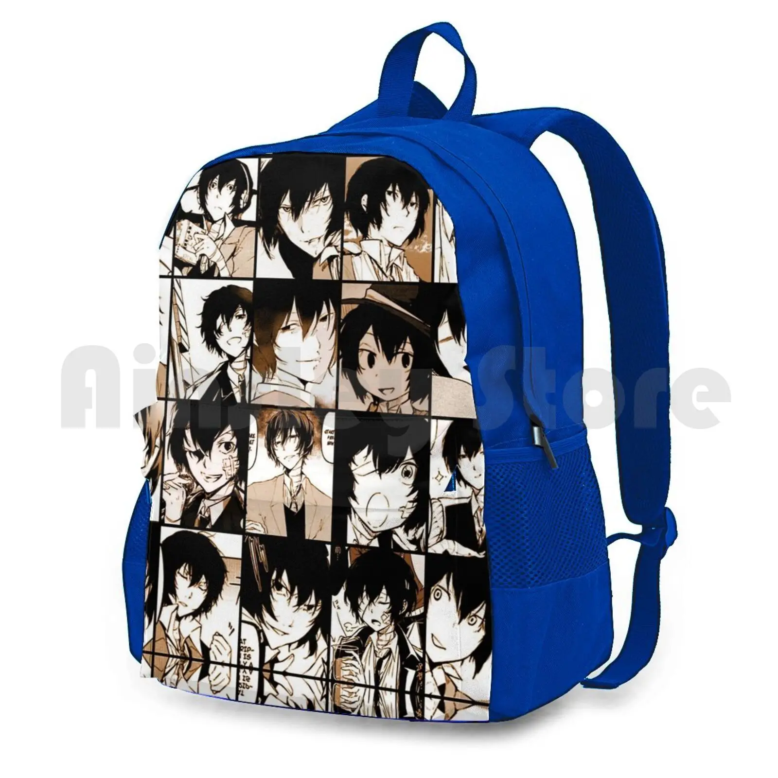 Dazai Osamu Collage-Manga Color Version Outdoor Hiking Backpack Riding Climbing Sports Bag Bungo Stray Dogs Chuuya Nakahara