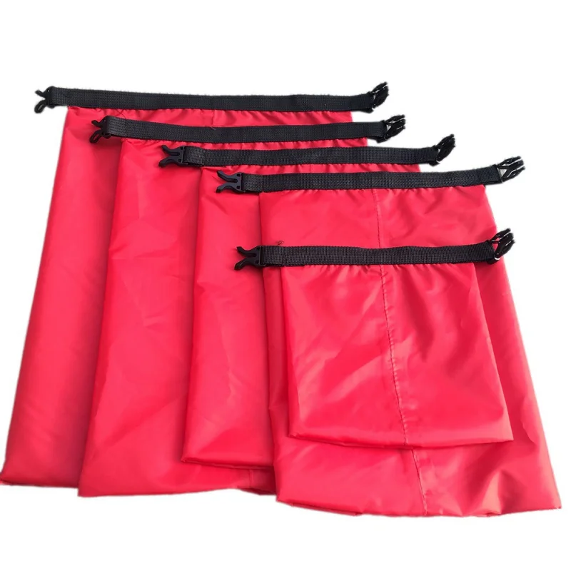 5pcs Waterproof Dry Bag Outdoor Beach Buckled Storage Sack Travel Drifting Swimming Snorkeling Bags Accessories